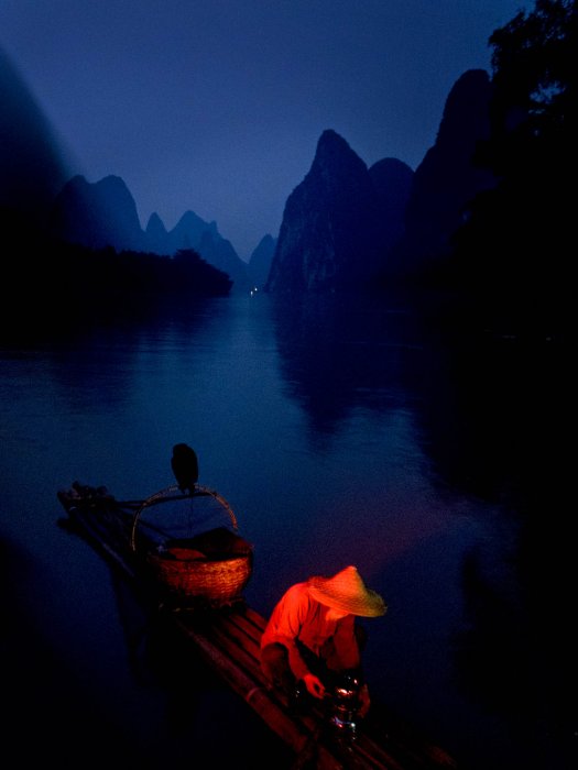 China -  Li River - Guilin - Guangxi Province - Fisherman